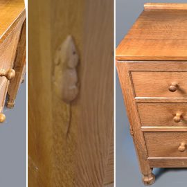Robert Mouseman Desk, Impressive Jacobean Furniture, Silver, Jewellery & Collectables  – March 19th 2022
